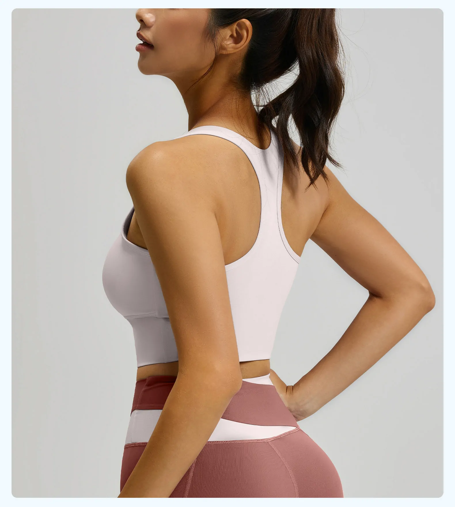 Women's High Support Fitness Bra - Removable Padding & Secure Fit for Yoga & Gym - 图片 13