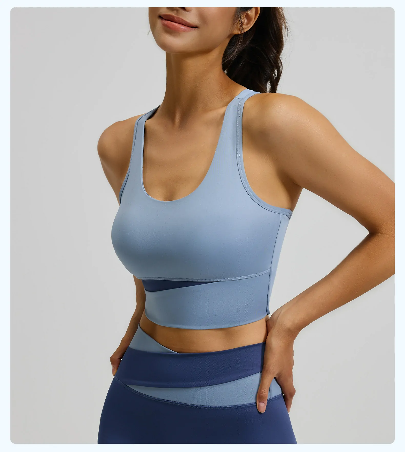 Women's High Support Fitness Bra - Removable Padding & Secure Fit for Yoga & Gym - 图片 14