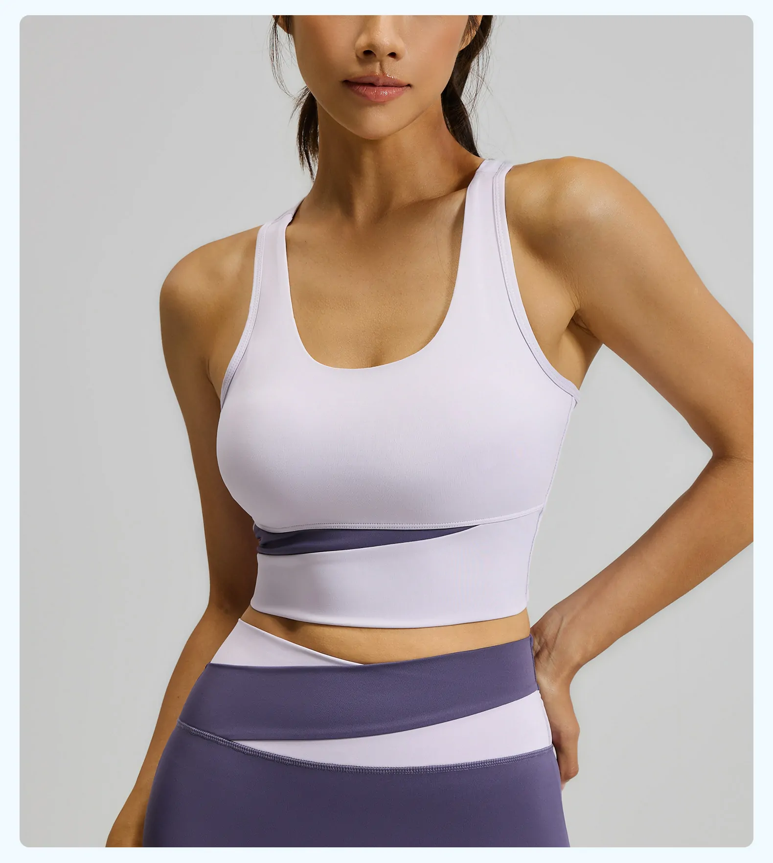 Women's High Support Fitness Bra - Removable Padding & Secure Fit for Yoga & Gym - 图片 16