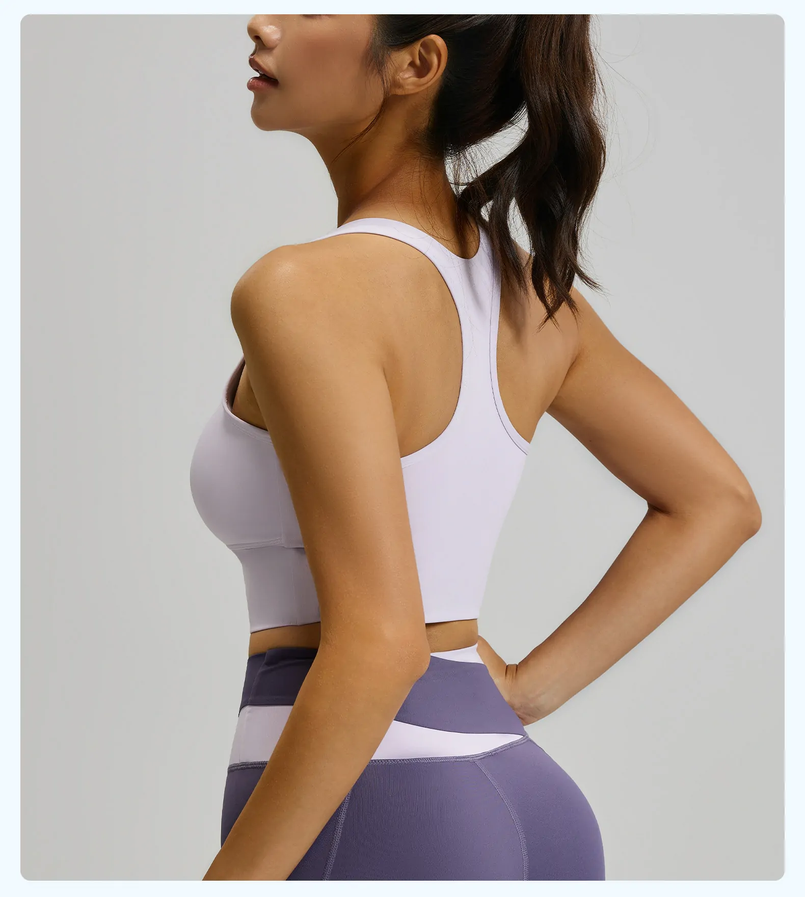 Women's High Support Fitness Bra - Removable Padding & Secure Fit for Yoga & Gym - 图片 17