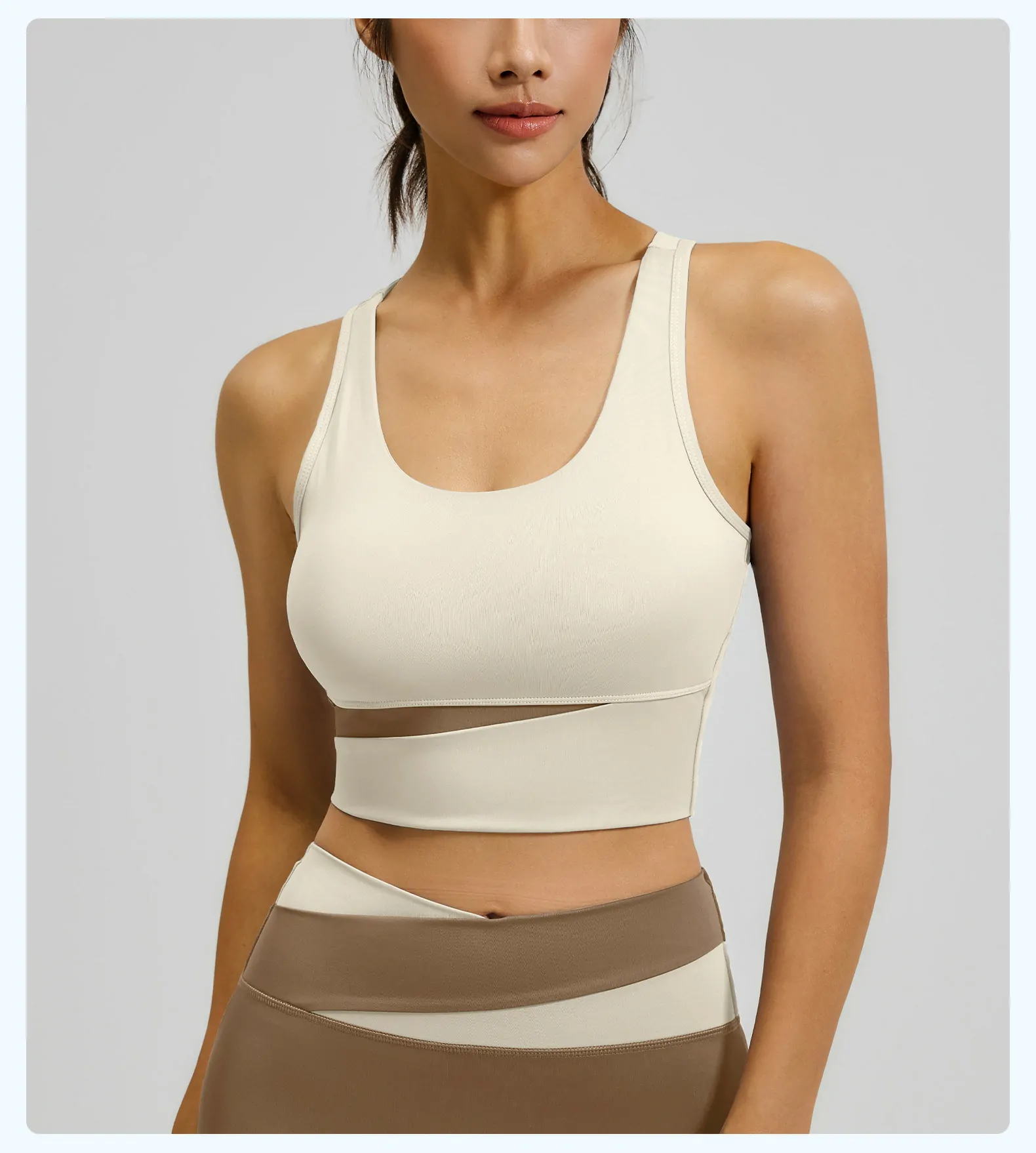 Women's High Support Fitness Bra - Removable Padding & Secure Fit for Yoga & Gym - 图片 18