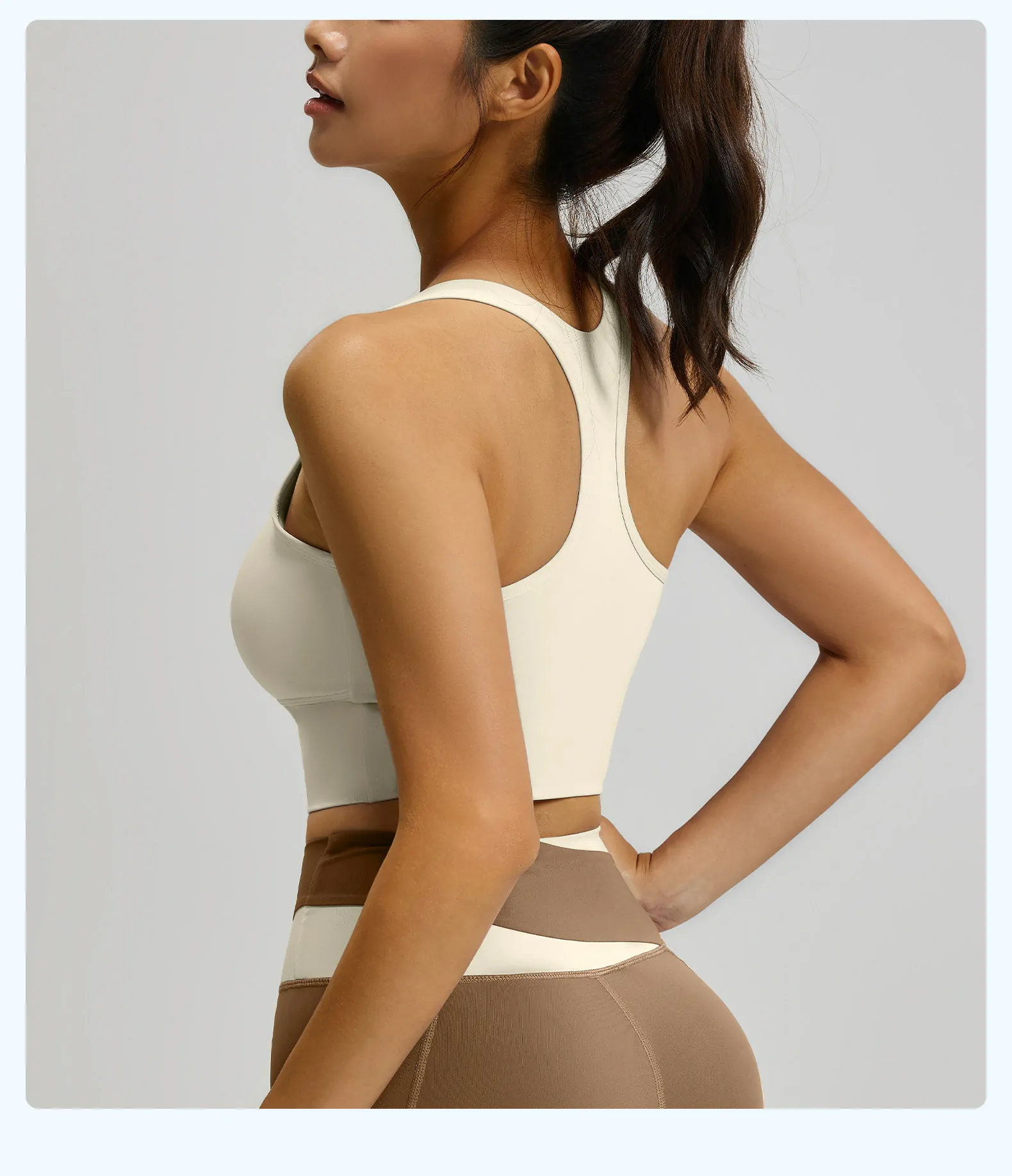 Women's High Support Fitness Bra - Removable Padding & Secure Fit for Yoga & Gym - 图片 19