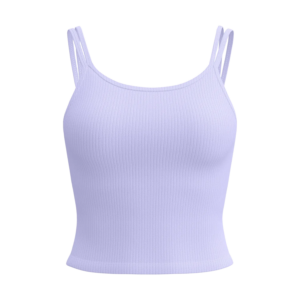 Double Strap Fitness Tank - Striped Racerback with Built-in Bra for Versatile Yoga Wear