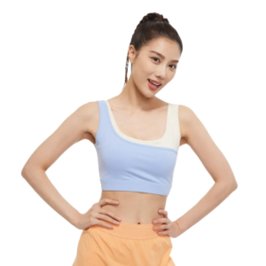 U-Neck Color Block Sports Bra - Seamless High-Impact Support for Dynamic Training