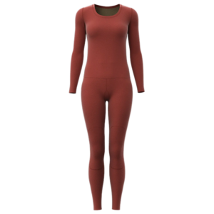 wholesale bodysuit in red long sleeve with high neck