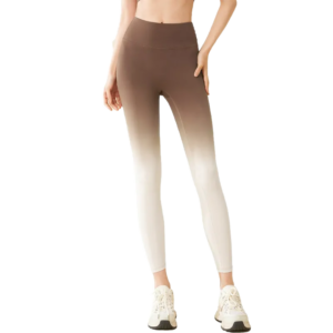 wholesale fitness leggings ombre from brown to beige