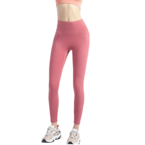 wholesale fitness leggings in pink high-waist