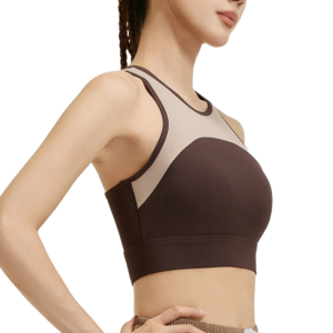 Seamless Racerback Sports Bra Tank – Multi-Way Support with Secure Strap for Yoga & Training