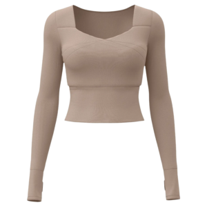 Slim-Fit Long Sleeve Workout Top – Streamlined Performance for Yoga, Running & Gym