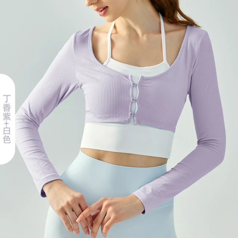 Sculpting Long Sleeve: Built-In Bra with a Flattering Layered Look for Cool Weather - 图片 5