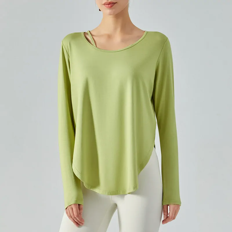 The Tie-Neck Duster: Relaxed Long Sleeve Layer for Running Errands & Yoga - 图片 5