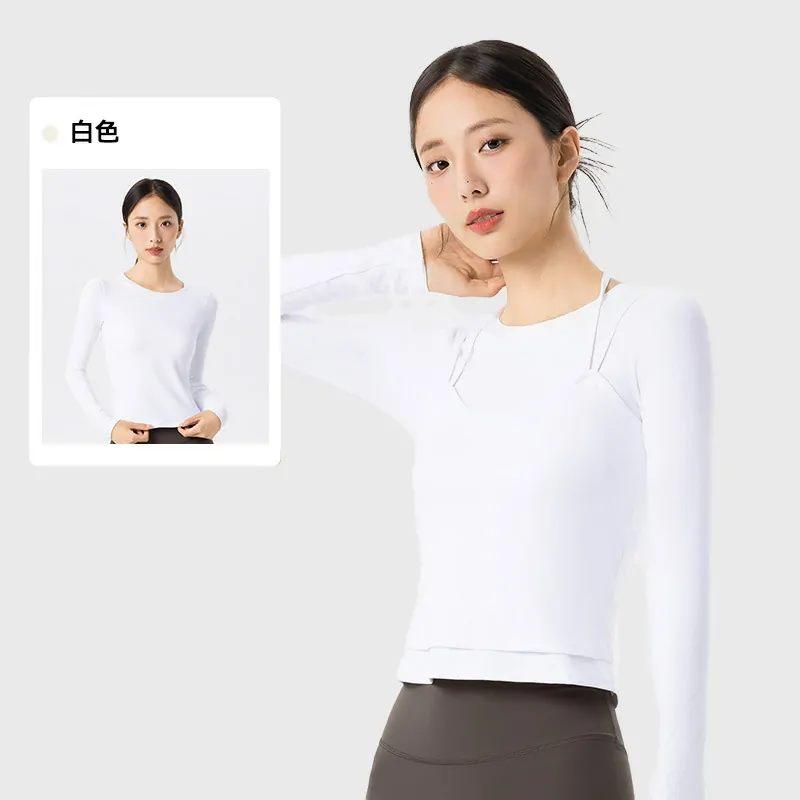Coordinated Pilates Set: Slim-Fit Long Sleeve & Layering Tank, Designed for Versatility - 图片 4