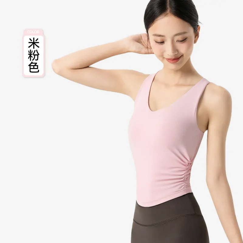 No-Bra-Needed Pilates Top: Smocked Waist with Lightly Lined Support for a Sculpted Fit - 图片 5