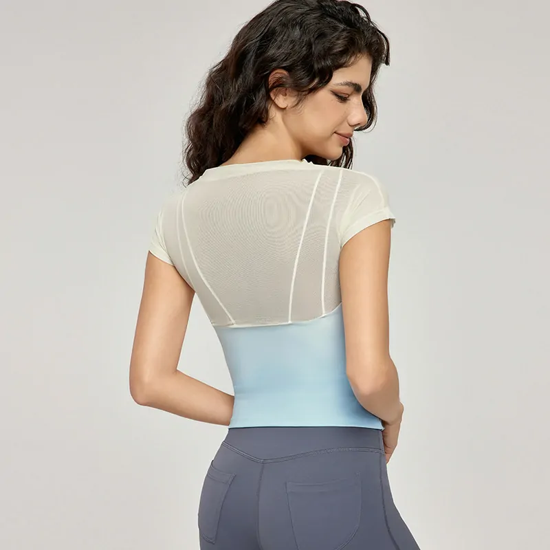Layered Training Top: Mesh Panels with Built-in Support & a Sleek Back for Pilates - 图片 6