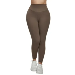 wholesale high-waist fitness leggings in brown