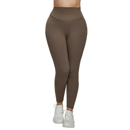 wholesale high-waist fitness leggings in brown