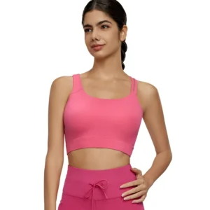 wholesale sports bra in bright pink