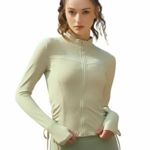 All-Weather Training Layer: Full-Zip Performance Top with Adjustable Drawstring & Stand Collar