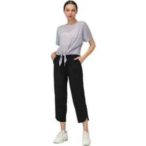 wholesale T-shirt in light grey with front knot detail