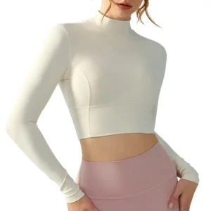 Stand-Collared Long Sleeve: Demi-Molded Support with a Strategic Open Back for Cool Weather Runs