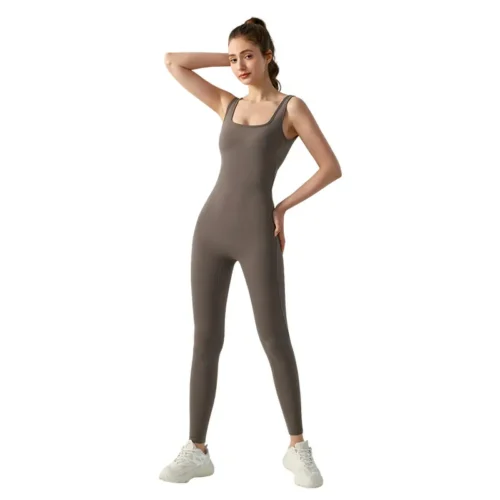 wholesale sleeveless romper in grey