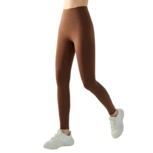 wholesale fitness leggings in chocolate brown