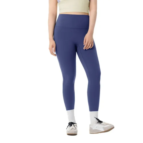 holesale high-waist fitness leggings in dark blue