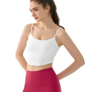 wholesale white sports bra with thin straps