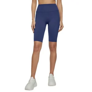 wholesale high-waisted sports shorts in dark blue fitted with side pockets