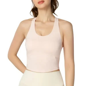 Double-Strap Fitness Tank: Built-In Molded Cups with Cooling Comfort