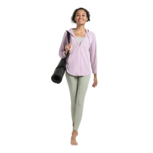 UPF Sun Protection Hoodie: Full-Zip & Airy for Summer Running, Yoga & Beach Days