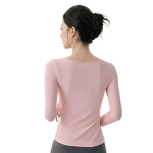 Effortlessly Elegant Long Sleeve: Wide-Neck & Butter-Soft for Pilates & Beyond