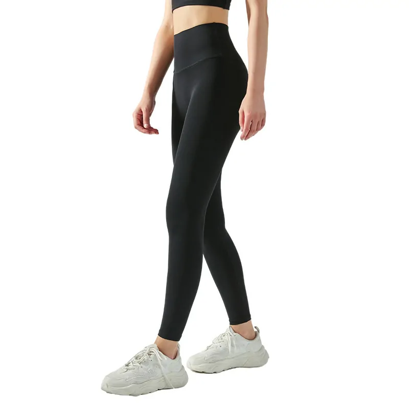 wholesale fitness leggings in black high-waist