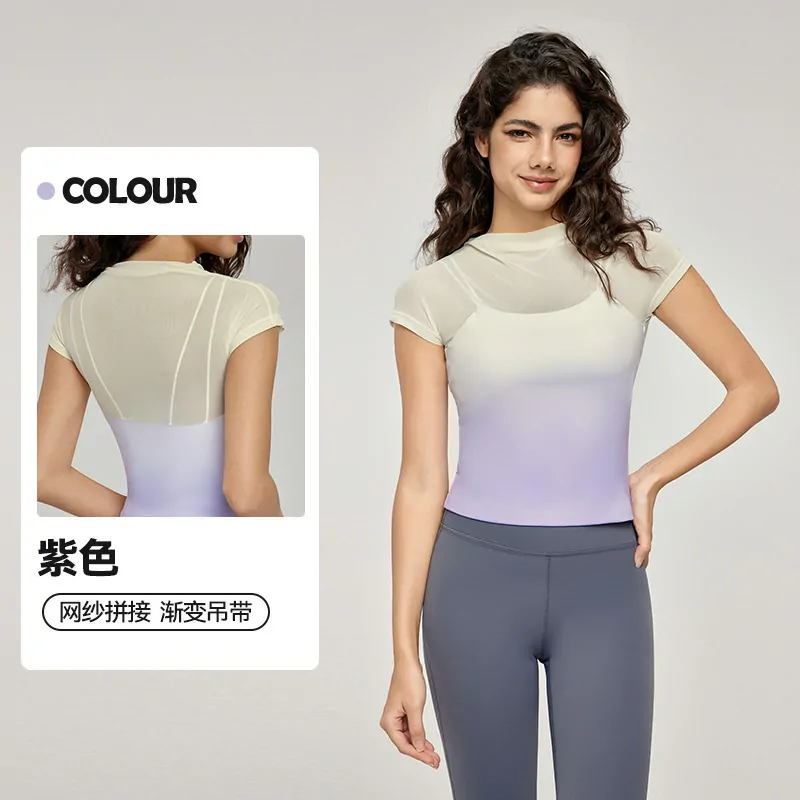 Layered Training Top: Mesh Panels with Built-in Support & a Sleek Back for Pilates - 图片 4