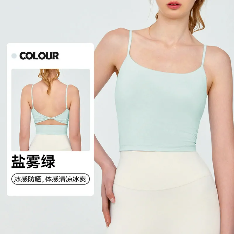 Cool-Touch UPF Sun Top: Built-in Support with a Sleek, Strappy Back for Outdoor Yoga & Beach - 图片 3