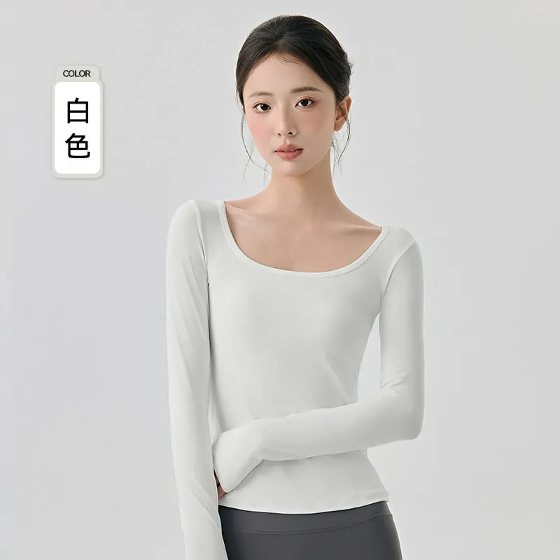 Effortlessly Elegant Long Sleeve: Wide-Neck & Butter-Soft for Pilates & Beyond - 图片 3