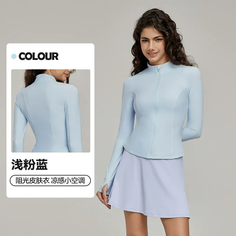Knit-in Cooling Sun Shield: UPF 50+ Slim-Fit Jacket with Modern Stand Collar - 图片 2