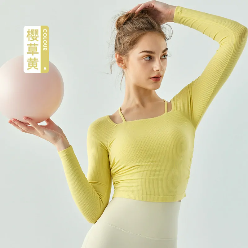 Minimalist Allure Yoga Top: Lightly Lined with Waist-Defining Seams for Effortless Layering - 图片 2