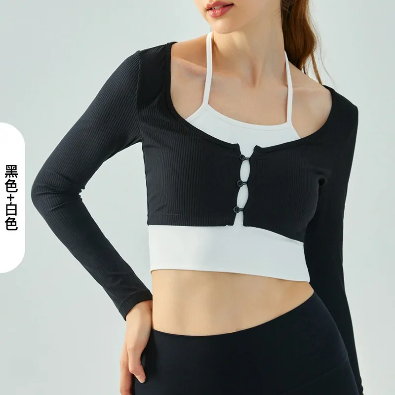 Sculpting Long Sleeve: Built-In Bra with a Flattering Layered Look for Cool Weather - 图片 2