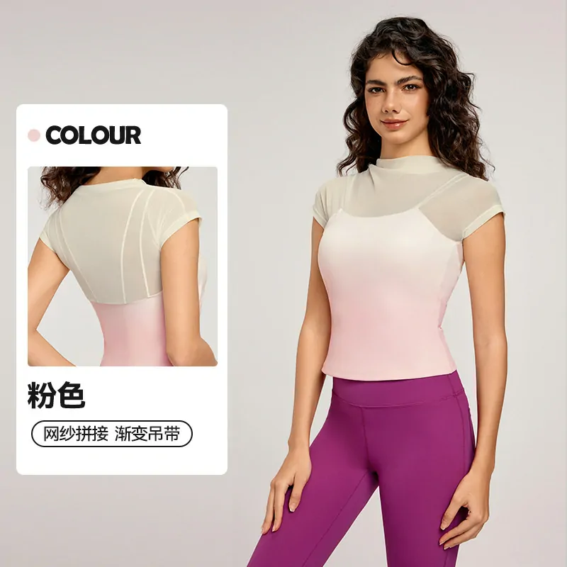 Layered Training Top: Mesh Panels with Built-in Support & a Sleek Back for Pilates - 图片 3