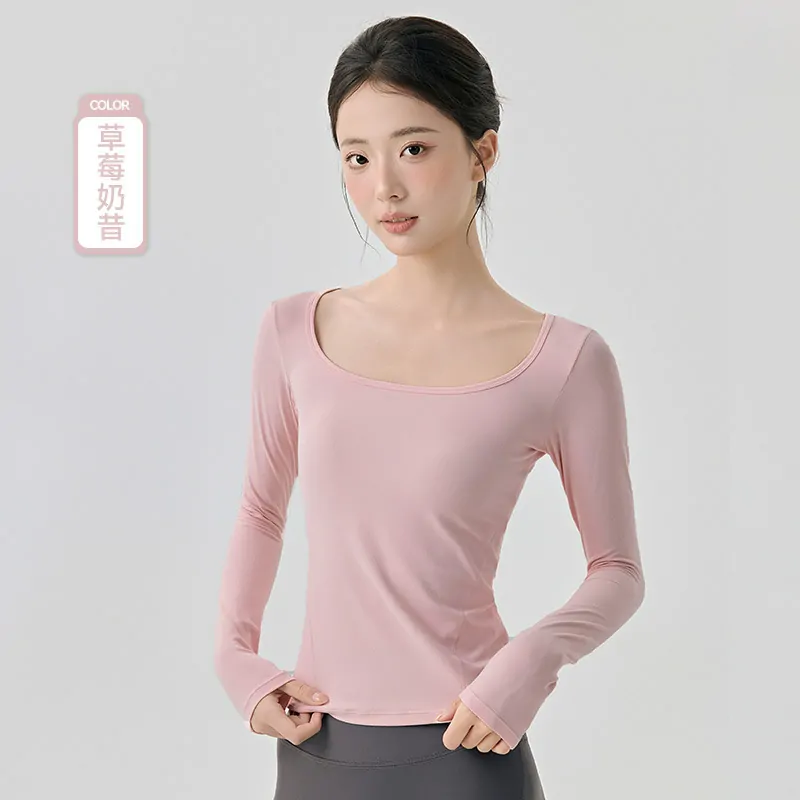 Effortlessly Elegant Long Sleeve: Wide-Neck & Butter-Soft for Pilates & Beyond - 图片 2