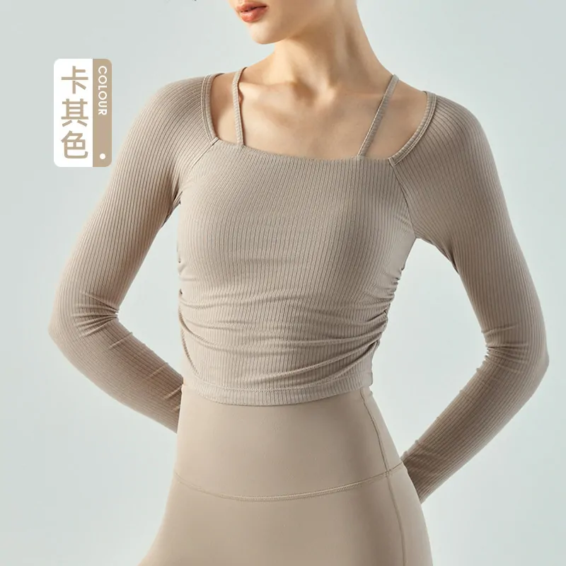 Minimalist Allure Yoga Top: Lightly Lined with Waist-Defining Seams for Effortless Layering - 图片 6