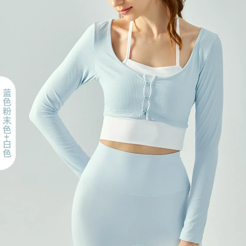 Sculpting Long Sleeve: Built-In Bra with a Flattering Layered Look for Cool Weather - 图片 6