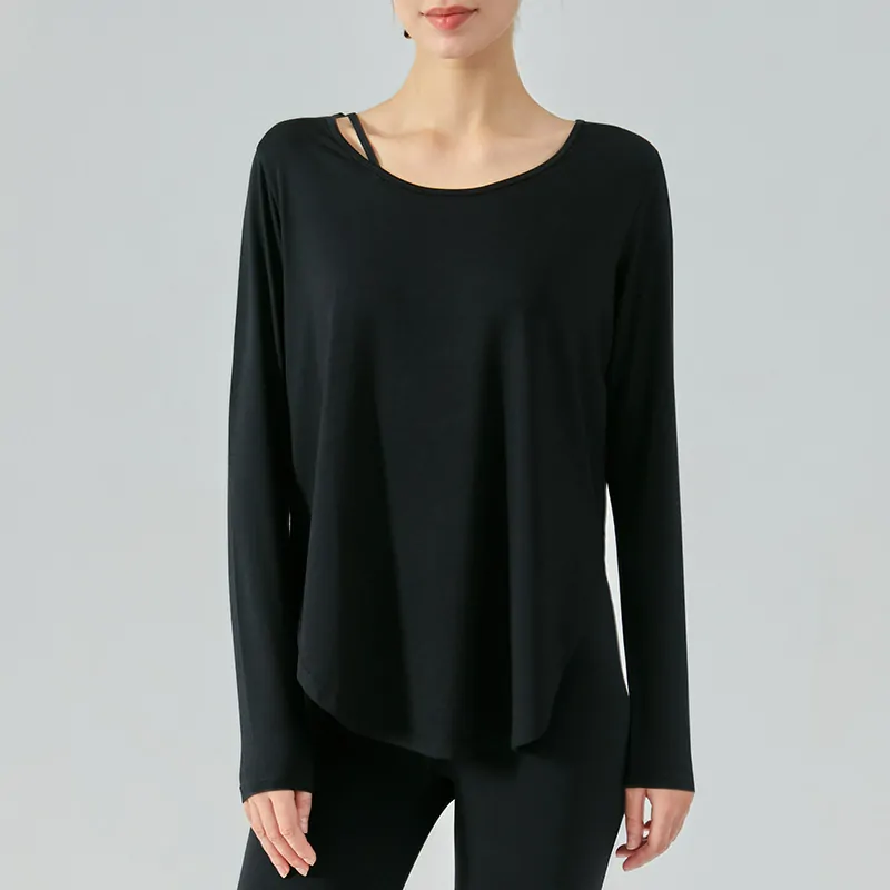 The Tie-Neck Duster: Relaxed Long Sleeve Layer for Running Errands & Yoga - 图片 6
