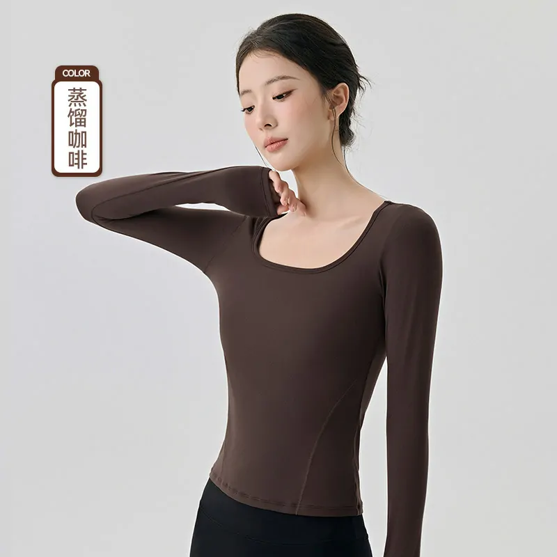 Effortlessly Elegant Long Sleeve: Wide-Neck & Butter-Soft for Pilates & Beyond - 图片 4
