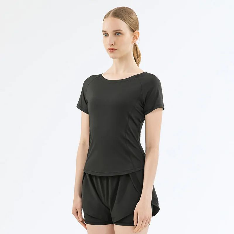 Mesh Panel Running Tee: Sleek Fitted Cut with a Modern, Breathable Design for Cardio - 图片 4