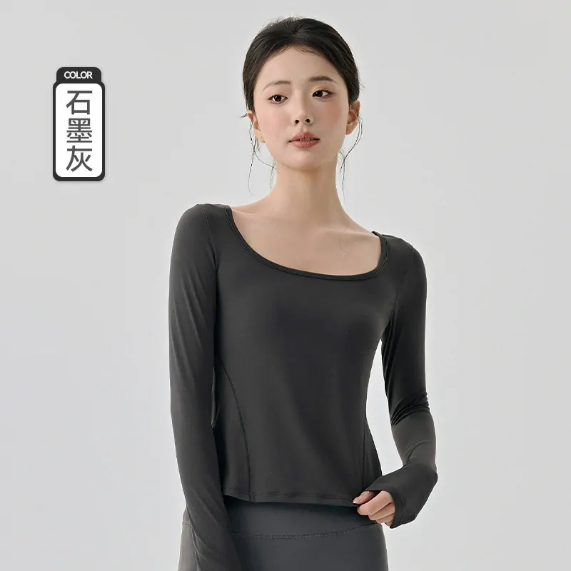 Effortlessly Elegant Long Sleeve: Wide-Neck & Butter-Soft for Pilates & Beyond - 图片 5