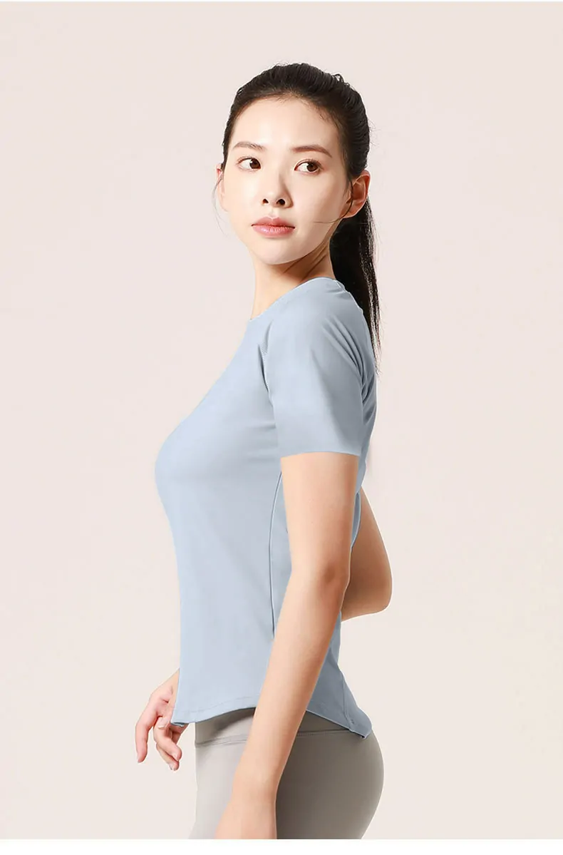 Breathable Mesh Panel Workout Tee - Loose Fit Training Shirt for Running & Gym - 图片 4