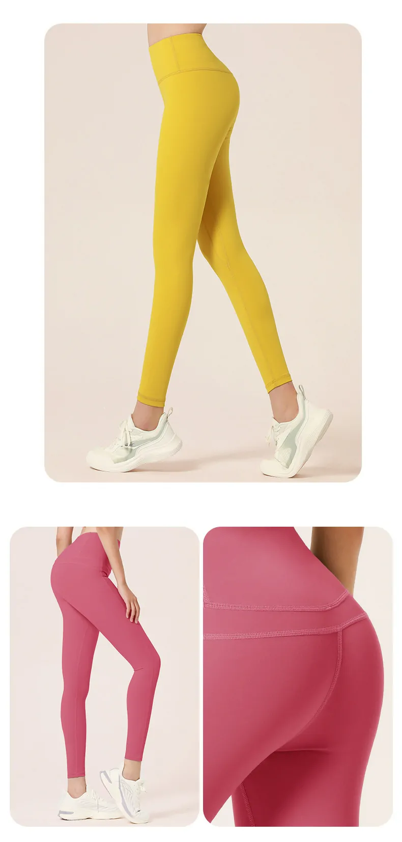 Nylon Sculpting Leggings - High Waisted Second Skin Feel for Yoga & Training - 图片 5