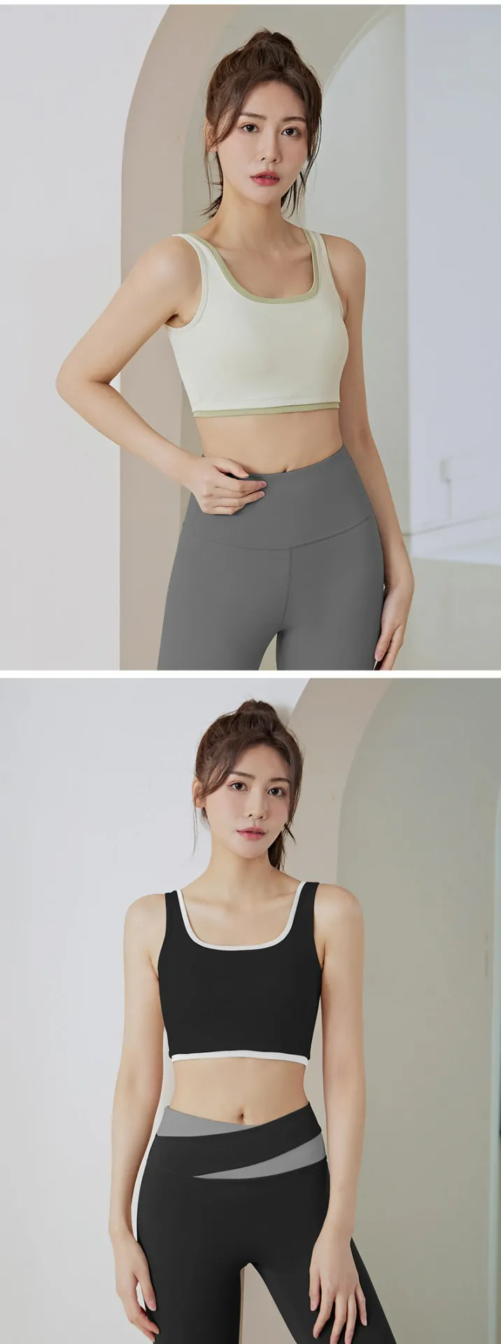 Color Block Sculpting Set - Naked Feel & High Waisted for Running, Yoga & Gym - 图片 3